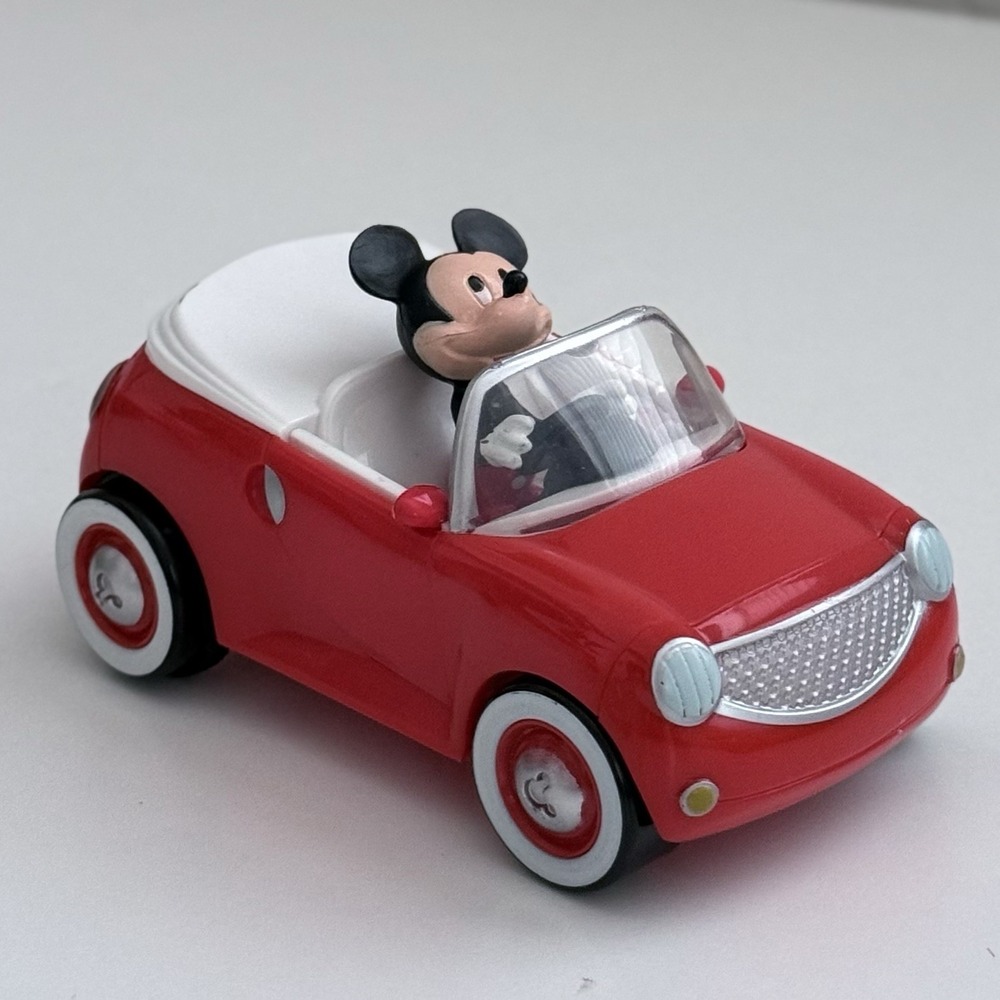Disney Store London Mickey Mouse Pull Back Red Toy Car 4 Inches